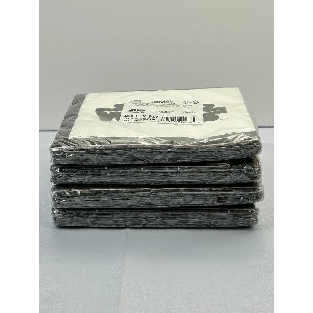 Star Wars Party Napkins Darth Vader Black White 16 Ct Lot of 4 Packs Sealed